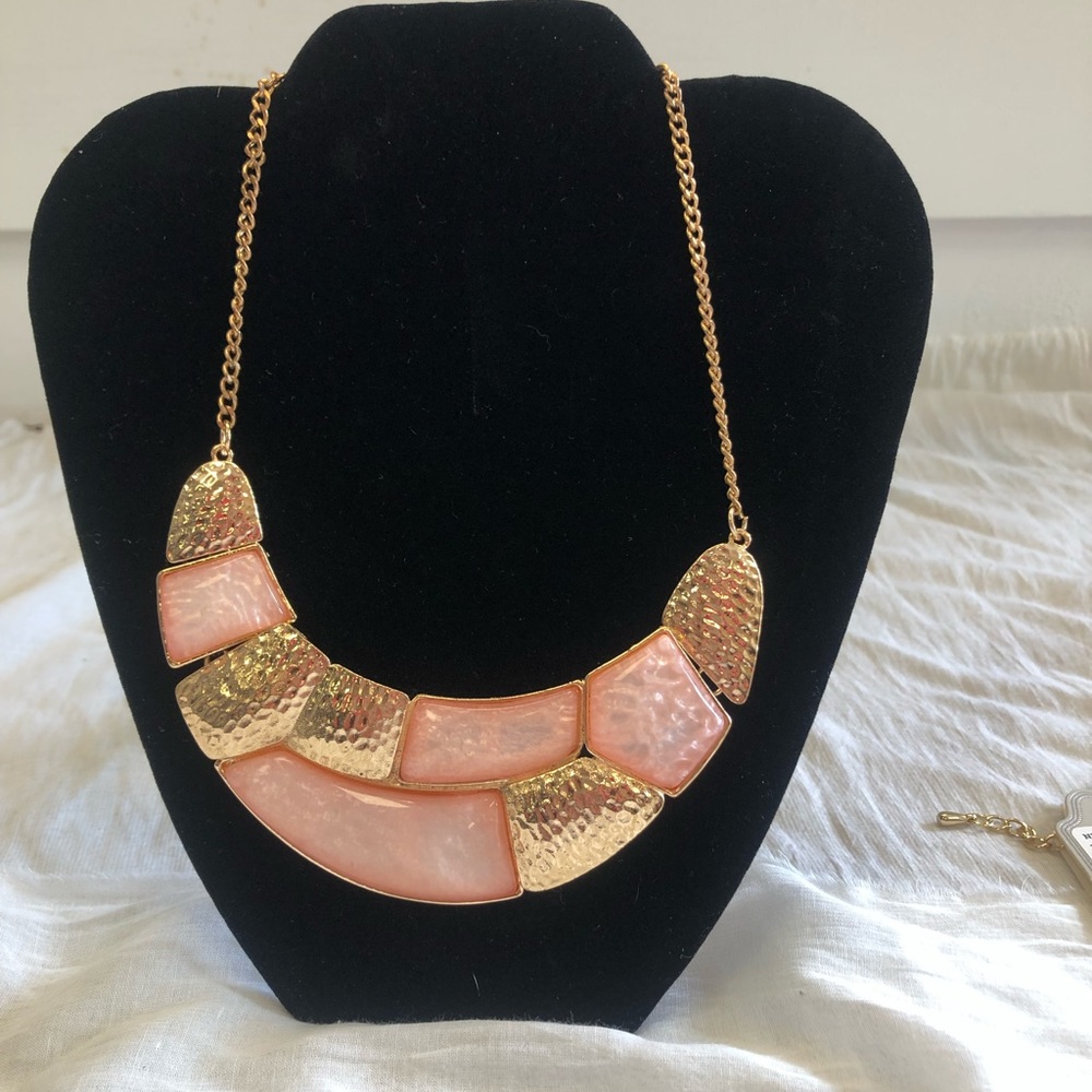 Pink and gold necklace